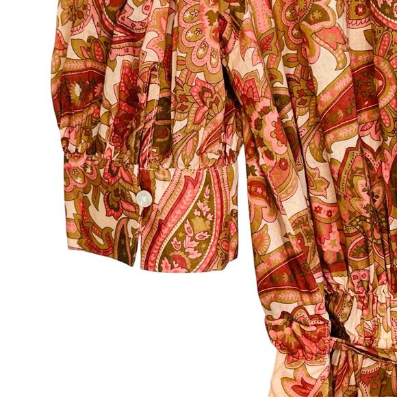 Trovata Birds of Paradis Paisley Midi Dress Womens Medium Boho Cottage Retro NEW - Picture 10 of 13